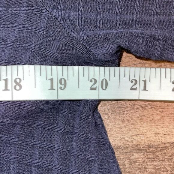 Splendid Womens Blouson Long Sleeve Ruffle Tassel Peasant Blouse Top Navy‎ Small - Picture 9 of 10